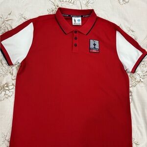 Prada Red Polo Shirt with White Sleeves never worn.